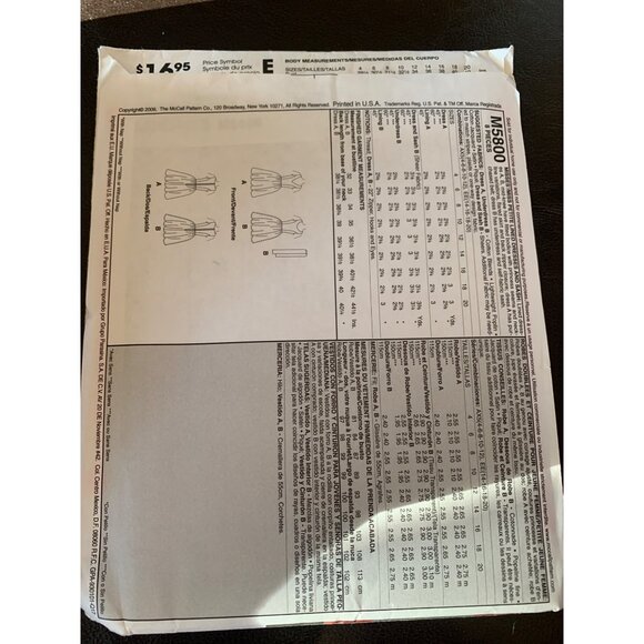 McCall's Misses Dress Sewing Pattern Sz 4 - 12 M5800 - Uncut - Picture 4 of 9